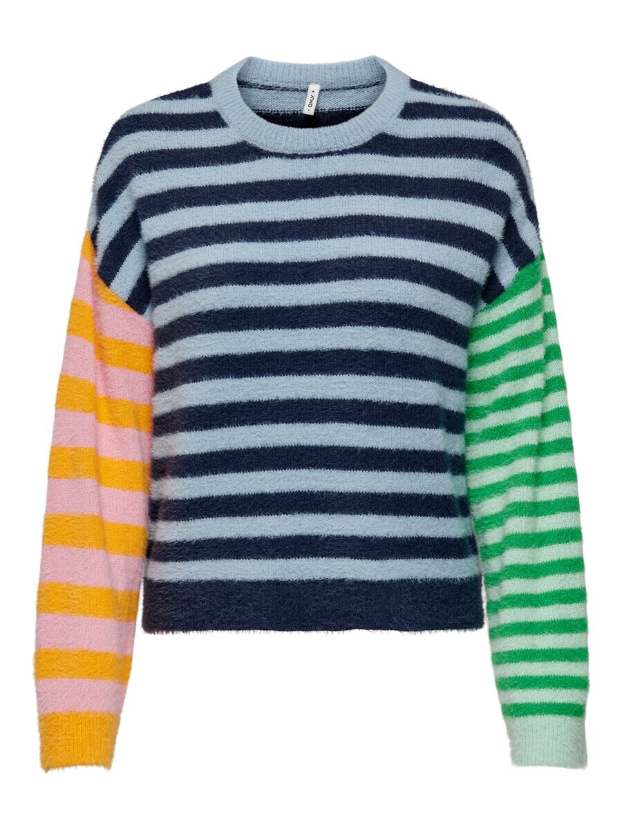 

Тонкий вязаный свитер ONLY Sweater ONLCHRISTY, цвет marine blue/light blue