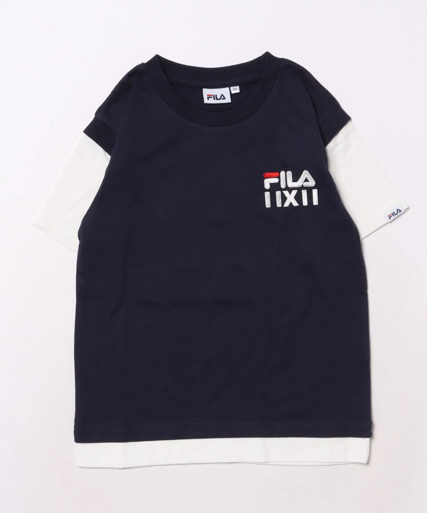 Детская футболка FILA с логотипом тёмно-синяя