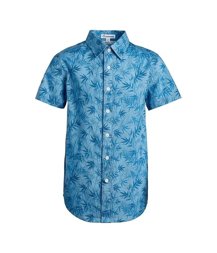 Рубашка с принтом лимонов Day Party Shirt Appaman Kids, Blue Bamboo