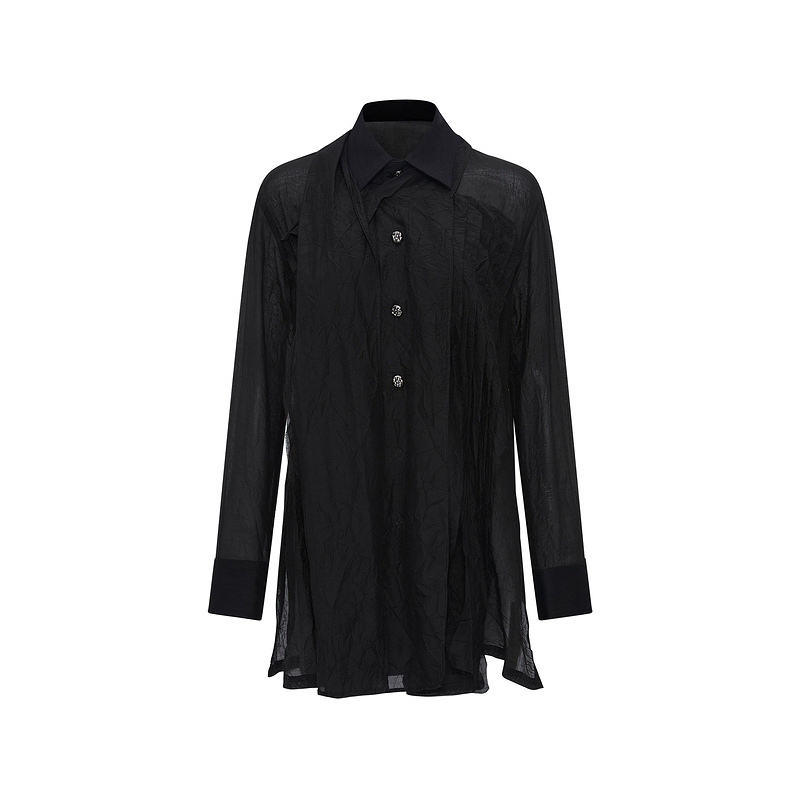 

Yohji Yamamoto Женская черная рубашка