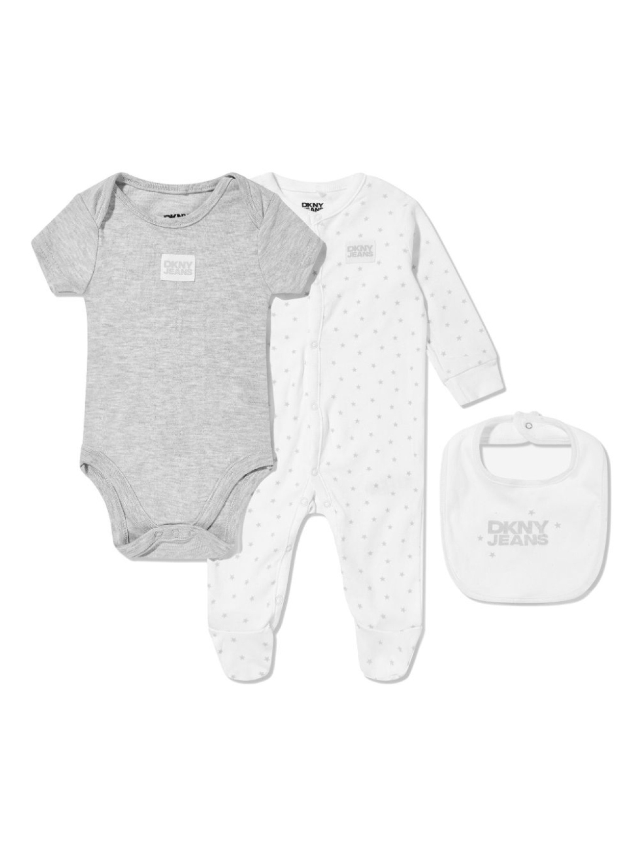 

Dkny Kids комплект для новорожденного с нашивкой-логотипом, белый