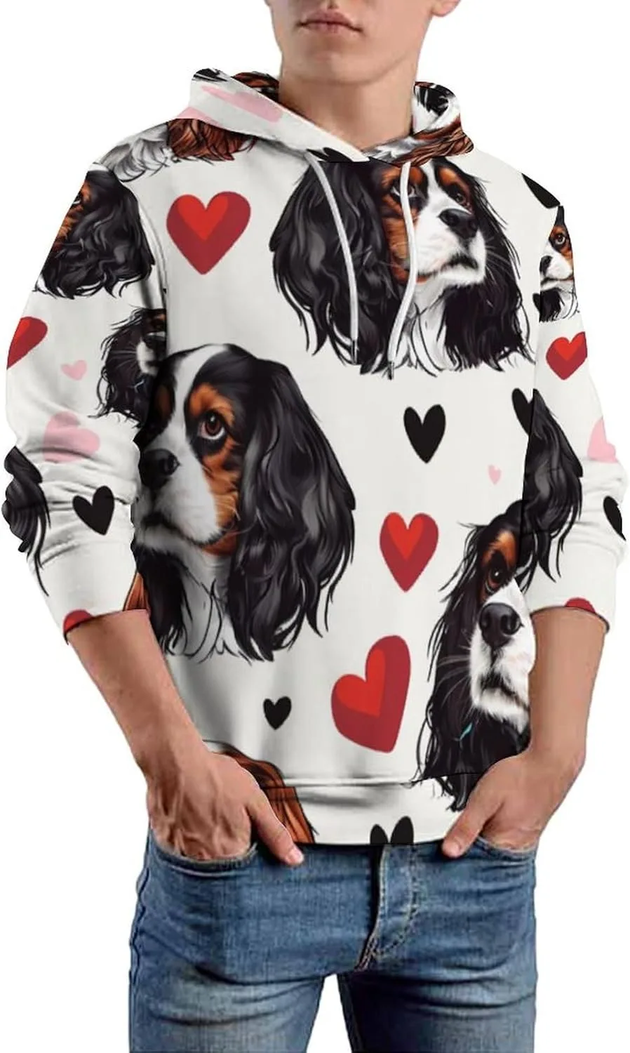 

Мужская толстовка с принтом птиц, длинный рукав, с капюшоном и карманом PIVUWXOB