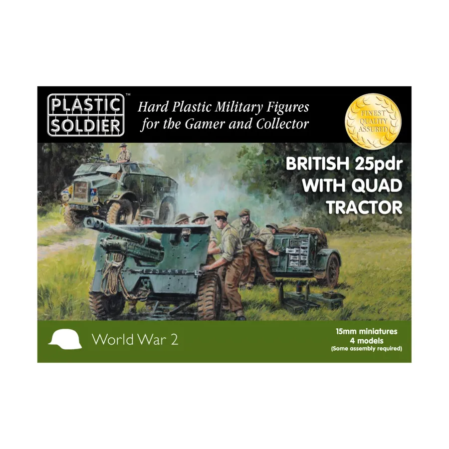 

25PDR и четырехъядерный трактор Morris, WWII Miniatures - British (15mm)