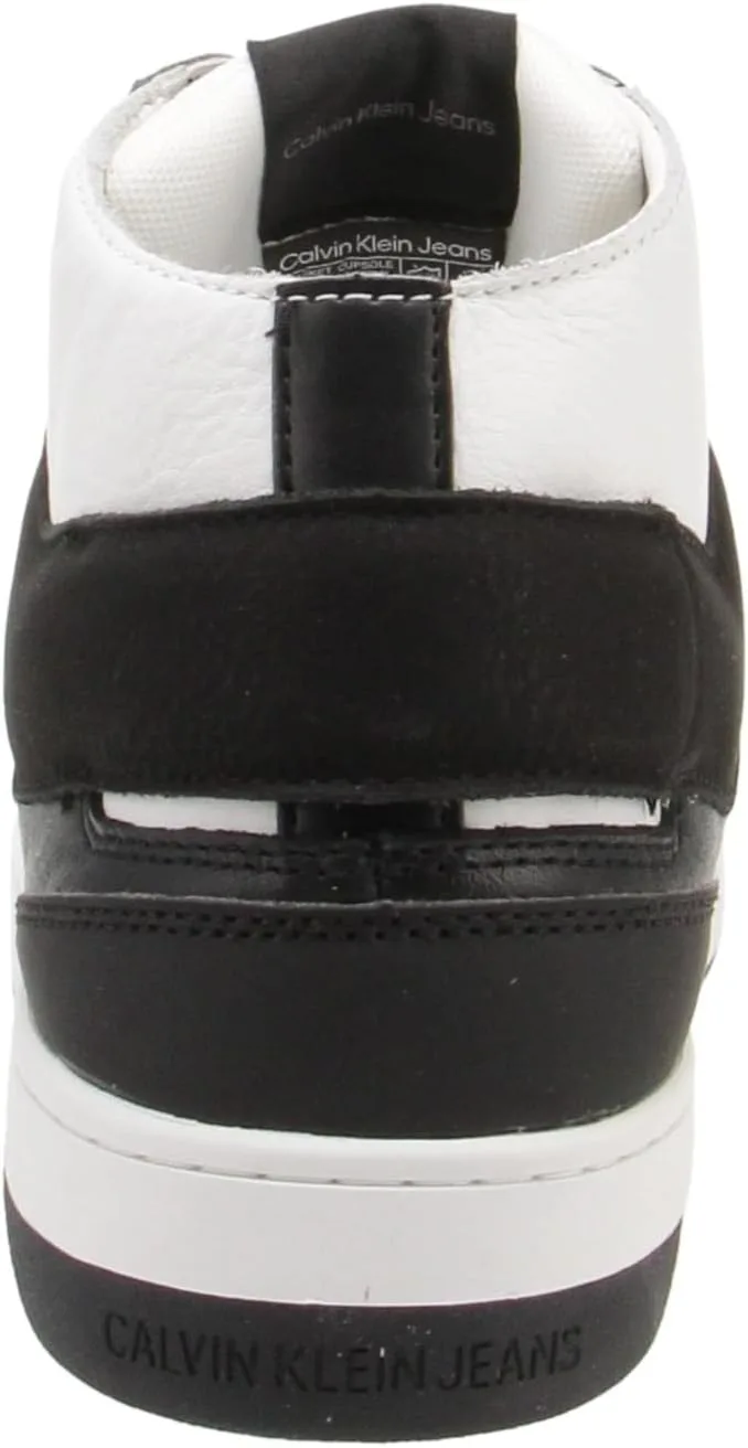 Кроссовки Calvin Klein YM0YM00883 Basket Cupsole Mid - мужские - 01W-B.White-Black, белый/черный — фото 4