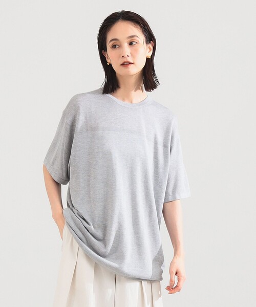 

Футболка из шелка и кашемира Walenode, серый