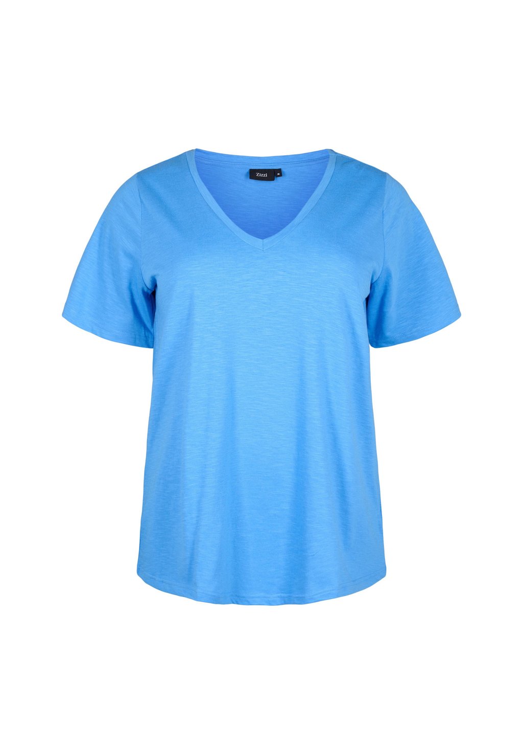 

Базовая футболка SHORT-SLEEVED WITH V-NECK Zizzi, светло-голубой