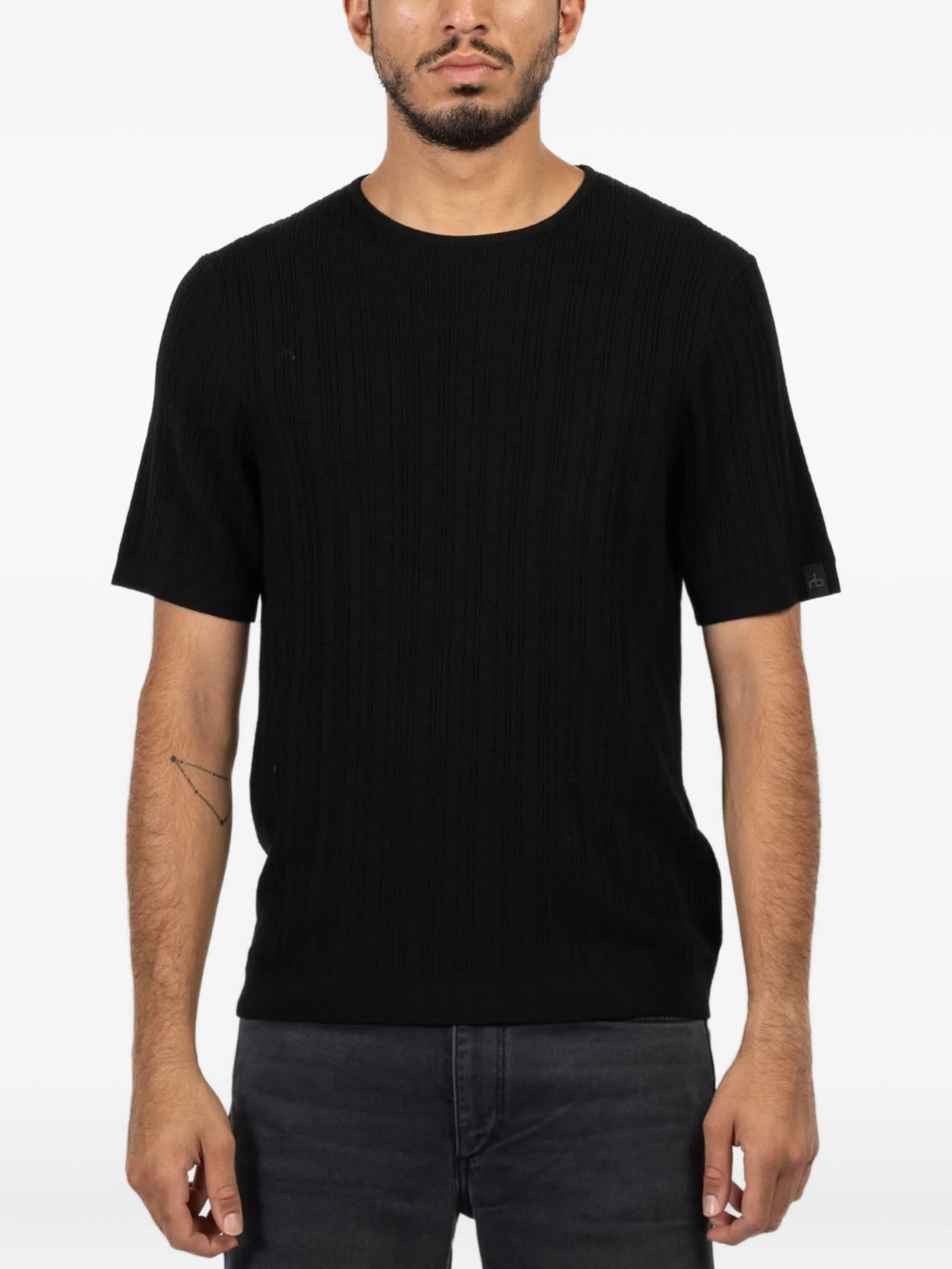 

Футболка в рубчик Rag & Bone, черный