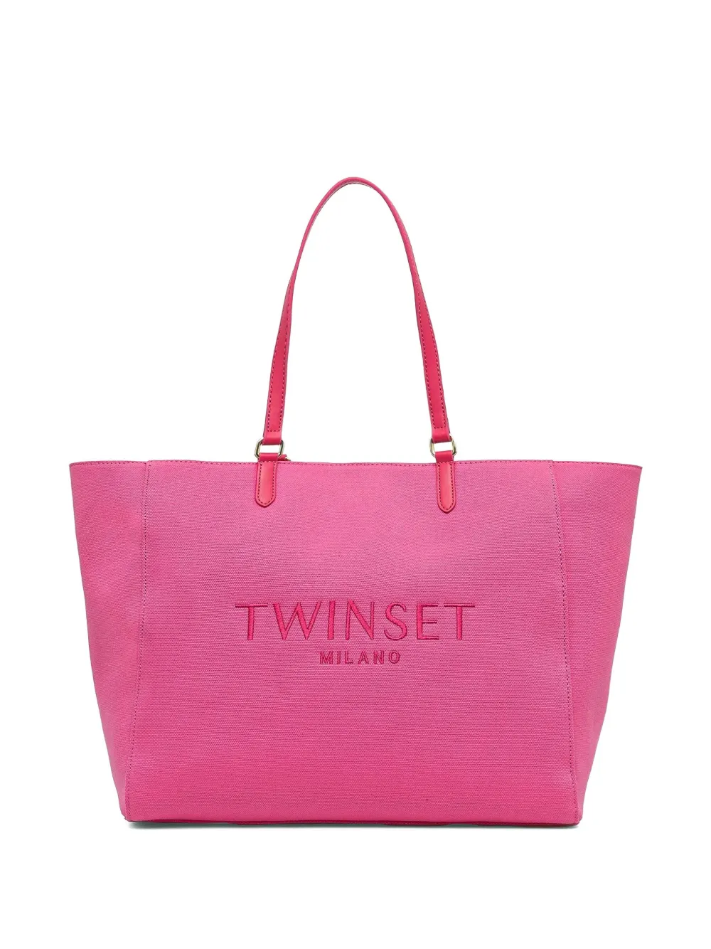 

Сумка-тоут с вышитым логотипом TWINSET, розовый