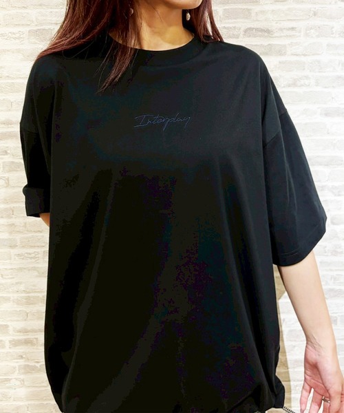 

Футболка с коротким рукавом, вышивка логотипа INTERPLAY, черный