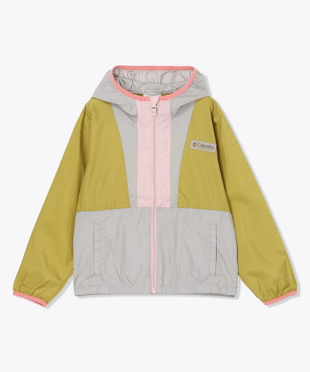 Ветровка детская Columbia Back Bowl II Hooded Windbreaker с водоотталкивающей пропиткой, полиэстер, цвет Stone — фото 3