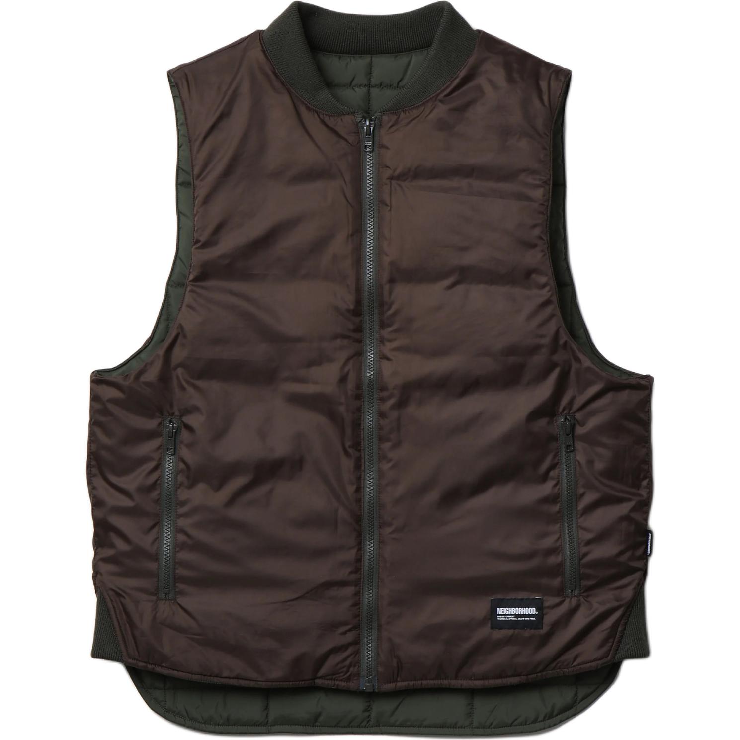 

Стеганый жилет на молнии Neighborhood, оливковый umber