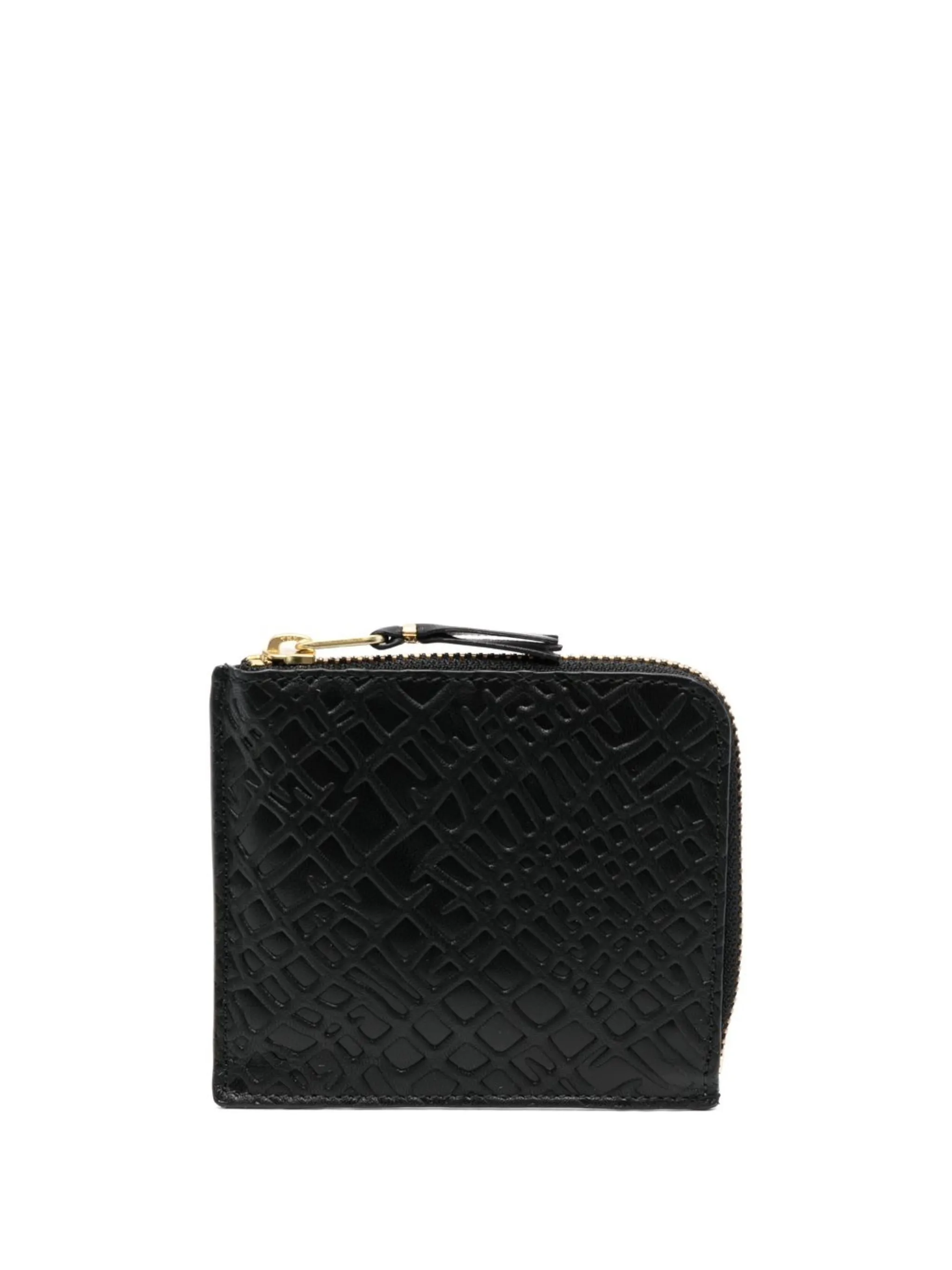 

Кошелек на молнии с тисненым логотипом Comme Des Garçons Wallet, черный