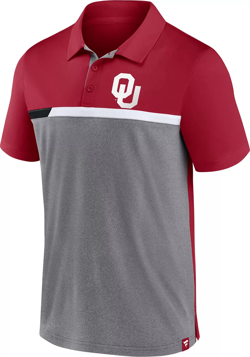

Мужская футболка-поло из полиэстера NCAA Oklahomaooners Crimson Iconic Fanatics