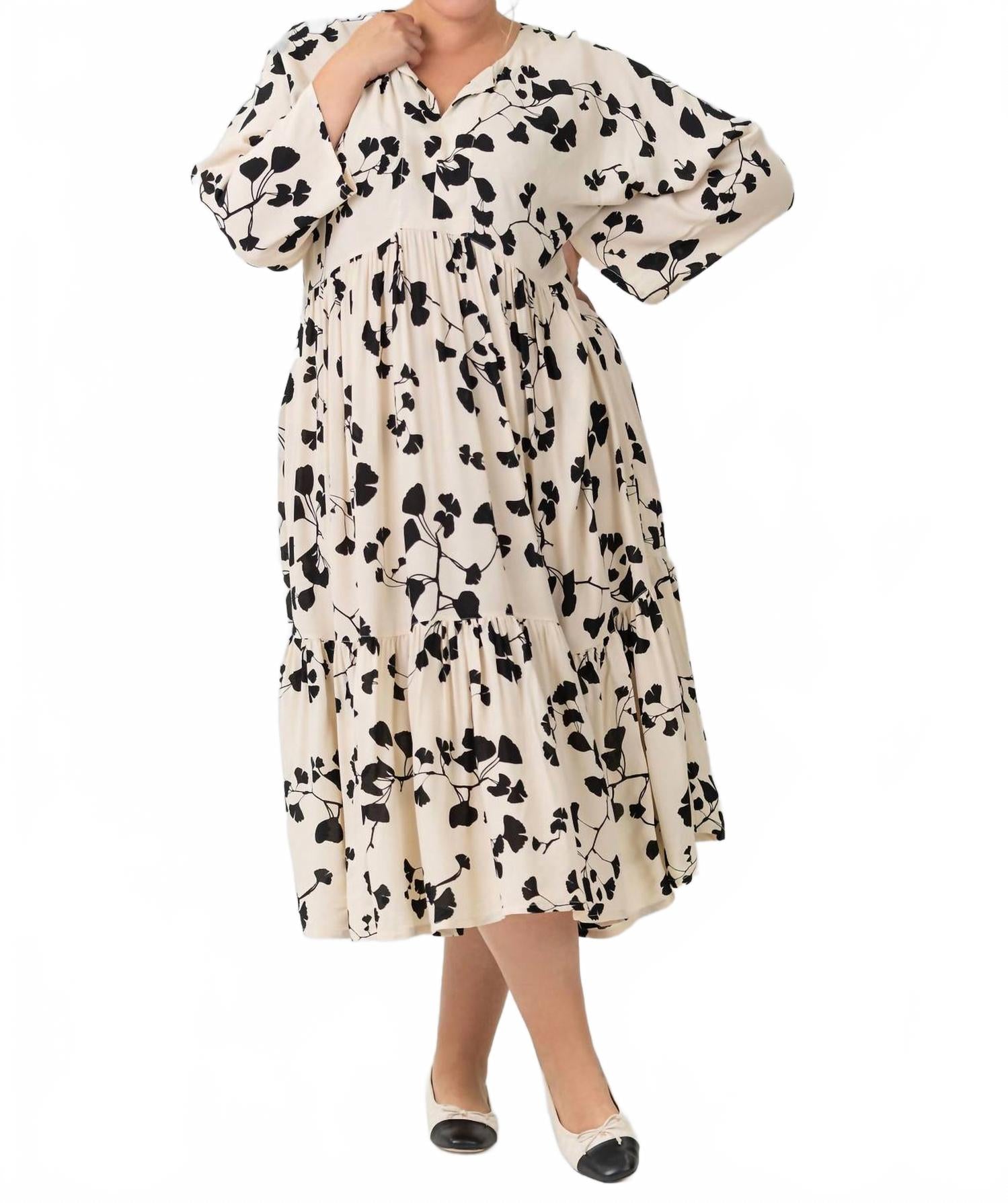 

Платье с воланами в виде листьев гинкго Плюс сайз BITTE KAI RAND, Gingko Leaves