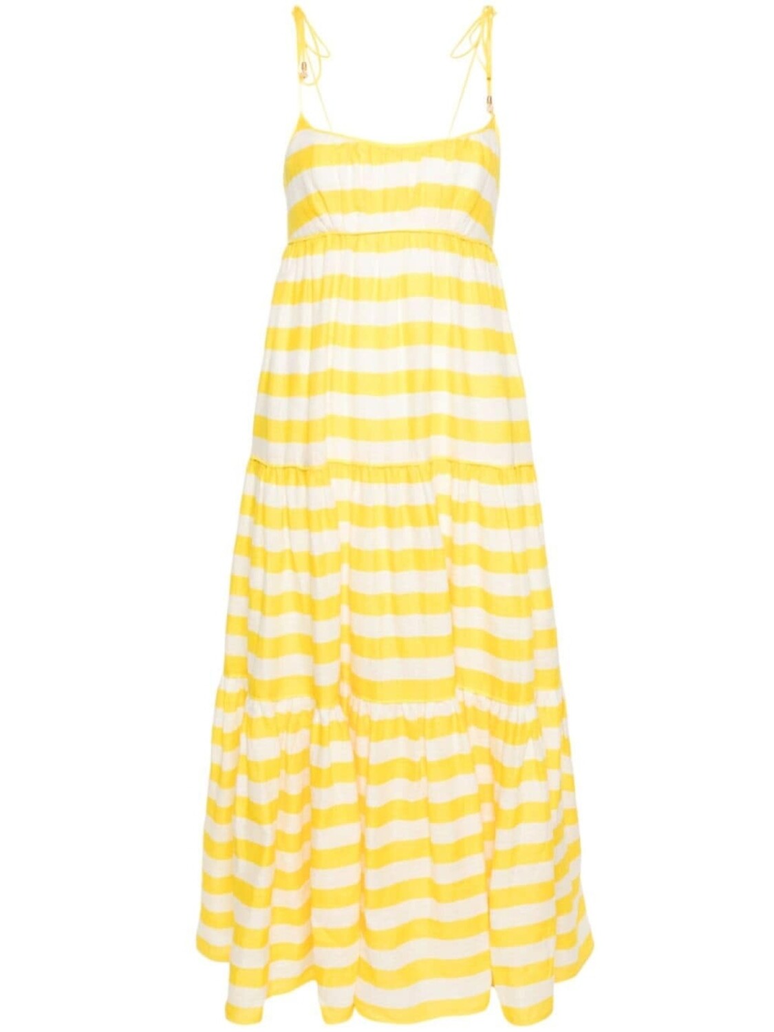 

ZIMMERMANN льняное платье миди Alight, желтый