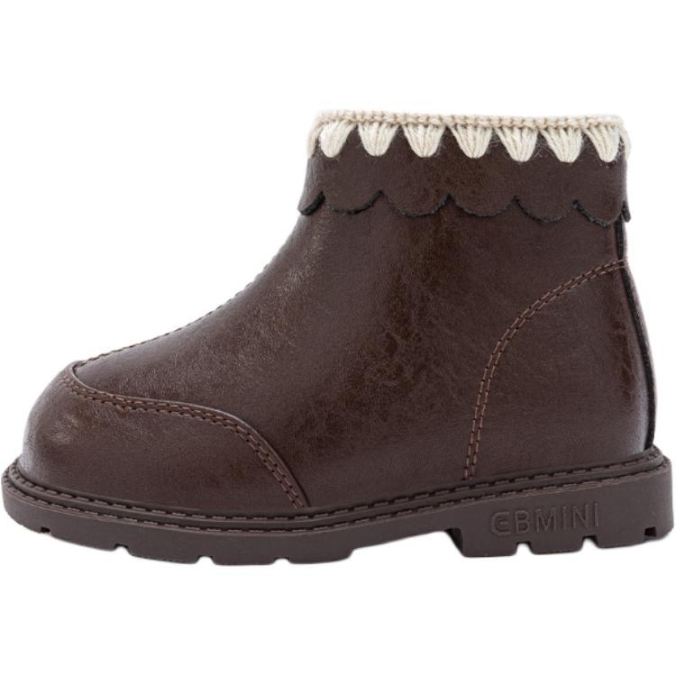 

Нескользящие противоударные износостойкие легкие амортизирующие утепленные высокие ботинки kids' EBMINI, коричневый