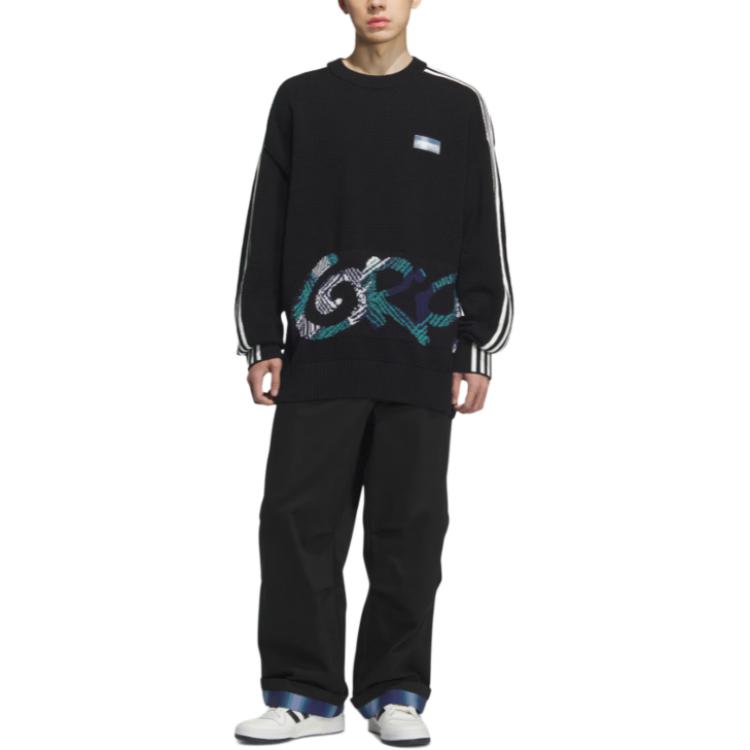 Флисовая джемпер  FW25 в клетку Adidas Originals, черный — фото 2