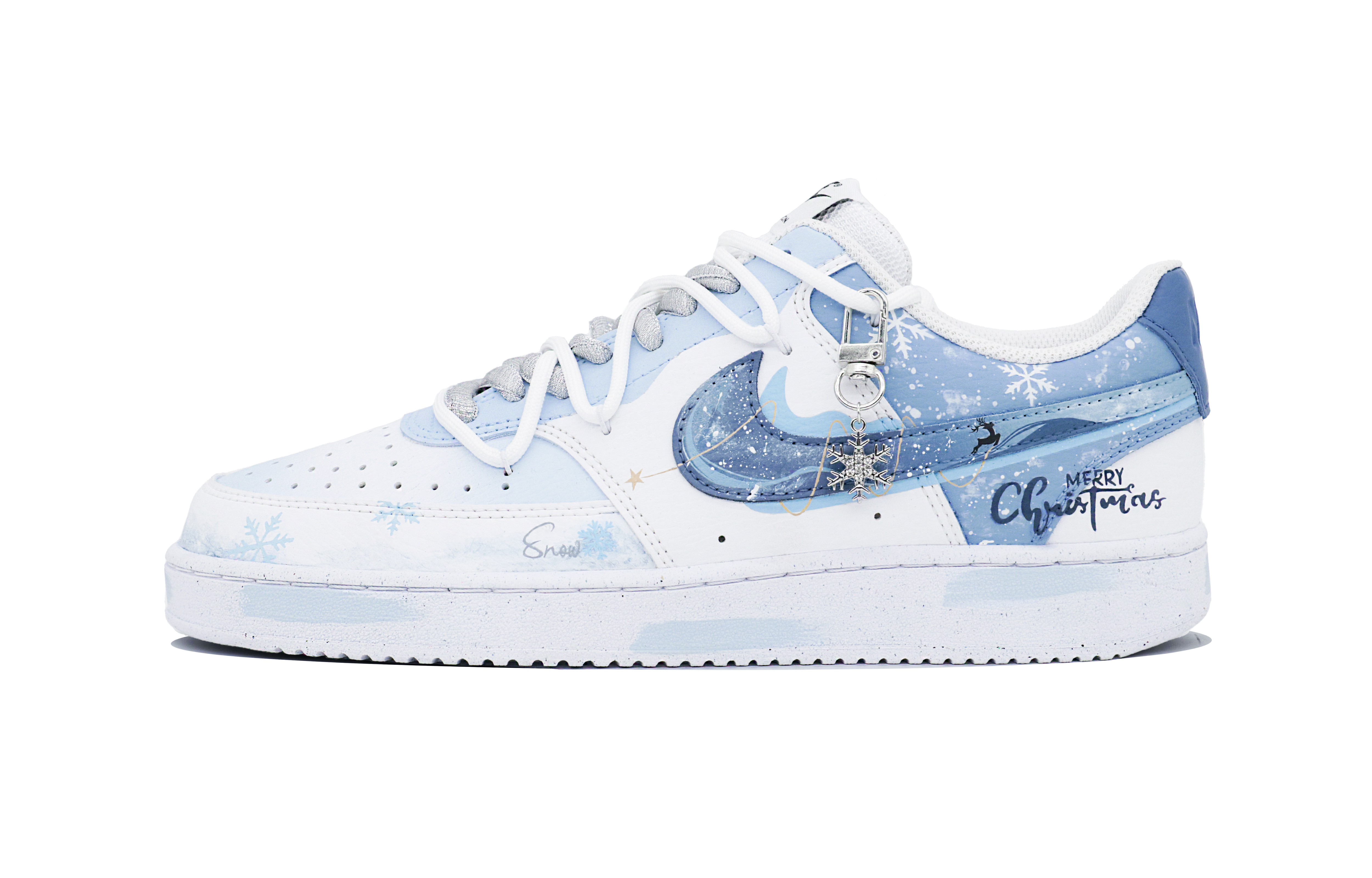 

Nike Кроссовки Court Vision 1 с низким верхом, противоскользящие, износостойкие, мужские, фиолетово-серо-синие