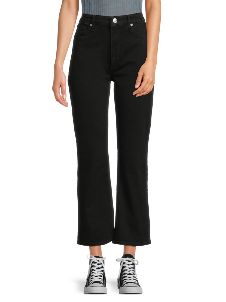

Укороченные джинсы Casey с высокой талией rag & bone, цвет Della Black