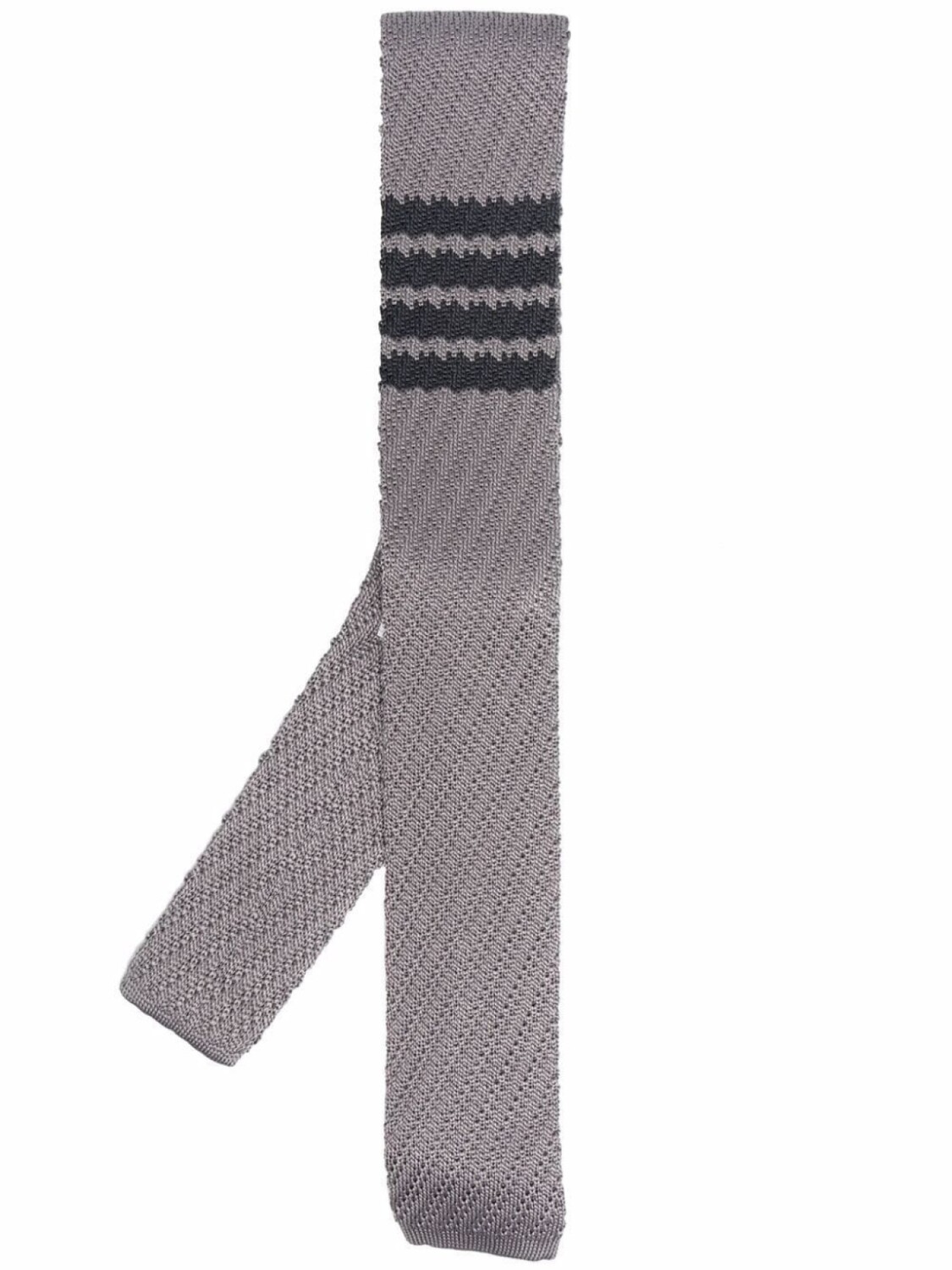 

Thom Browne шелковый галстук с полосками 4-Bar, серый