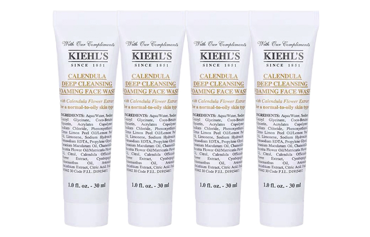 Гель-пена для очищения лица Kiehl's Calendula Deep Cleansing Foaming, 30 мл х 3 — фото 2