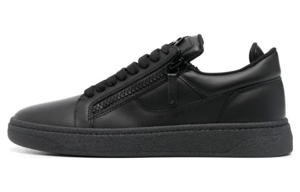 

Низкие кожаные кроссовки с боковой молнией Giuseppe Zanotti, Black