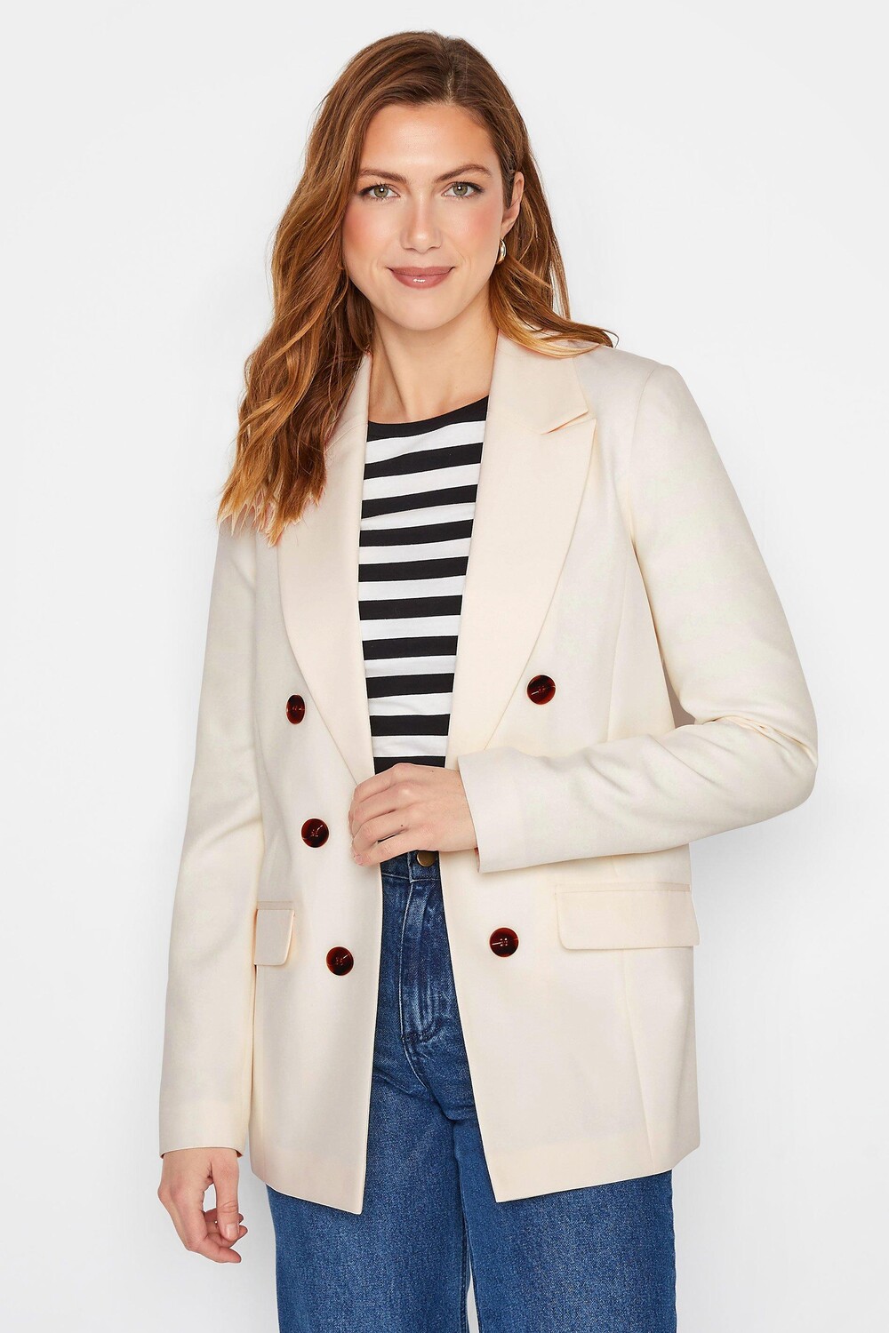 

Высокий двубортный пиджак Long Tall Sally, белый
