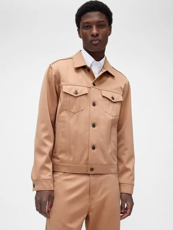 Легкая атласная куртка gapstudio icon Gap, Camel Hair