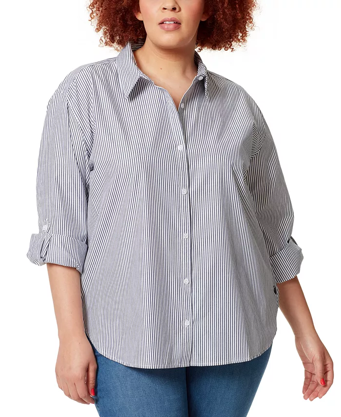 

Рубашка Amanda Plus Size Gloria Vanderbilt, синий