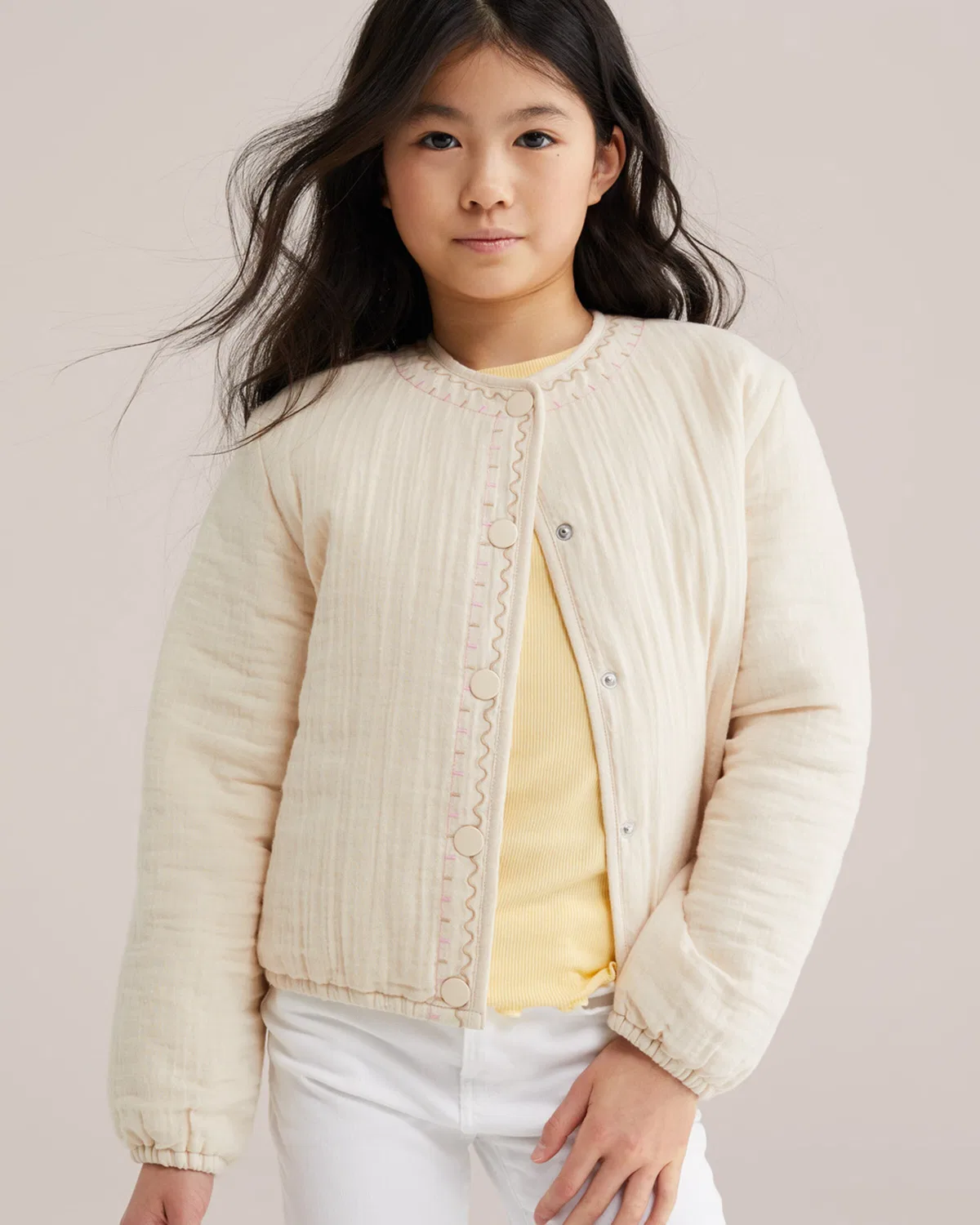 Куртка межсезонья We Fashion, Ivory/Sand/Dark Beige — фото 3