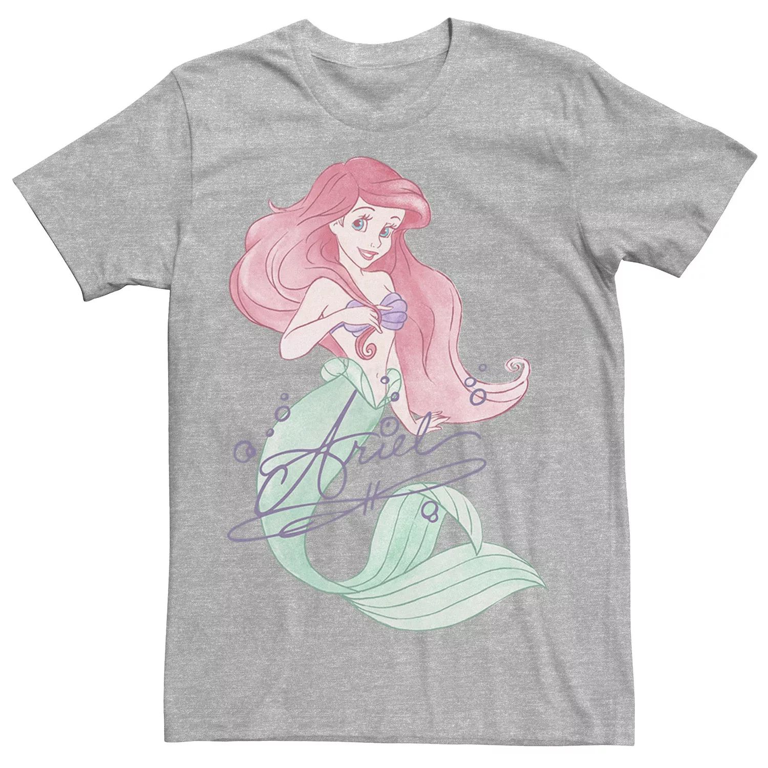 

Мужская футболка Disney The Little Mermaid Ariel с автографом и портретом Licensed Character