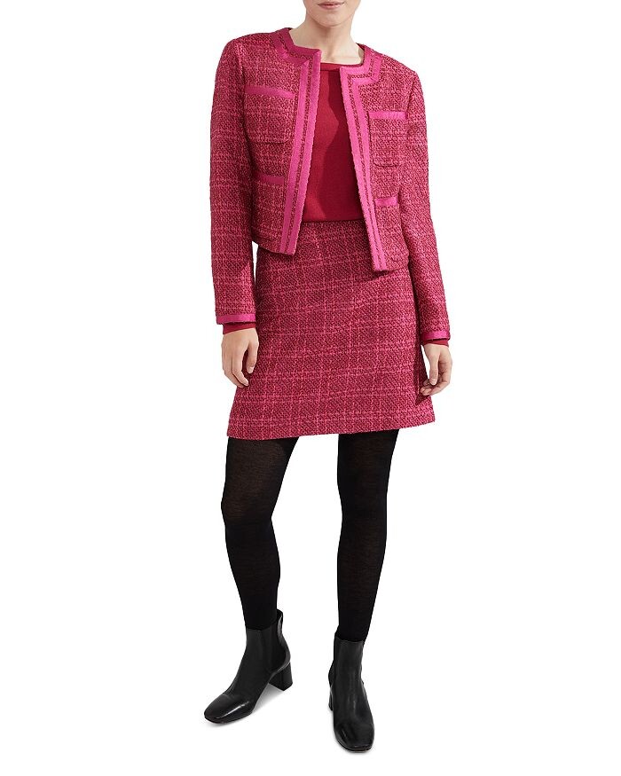 

HOBBS LONDON Твидовый пиджак Ramona, розовый