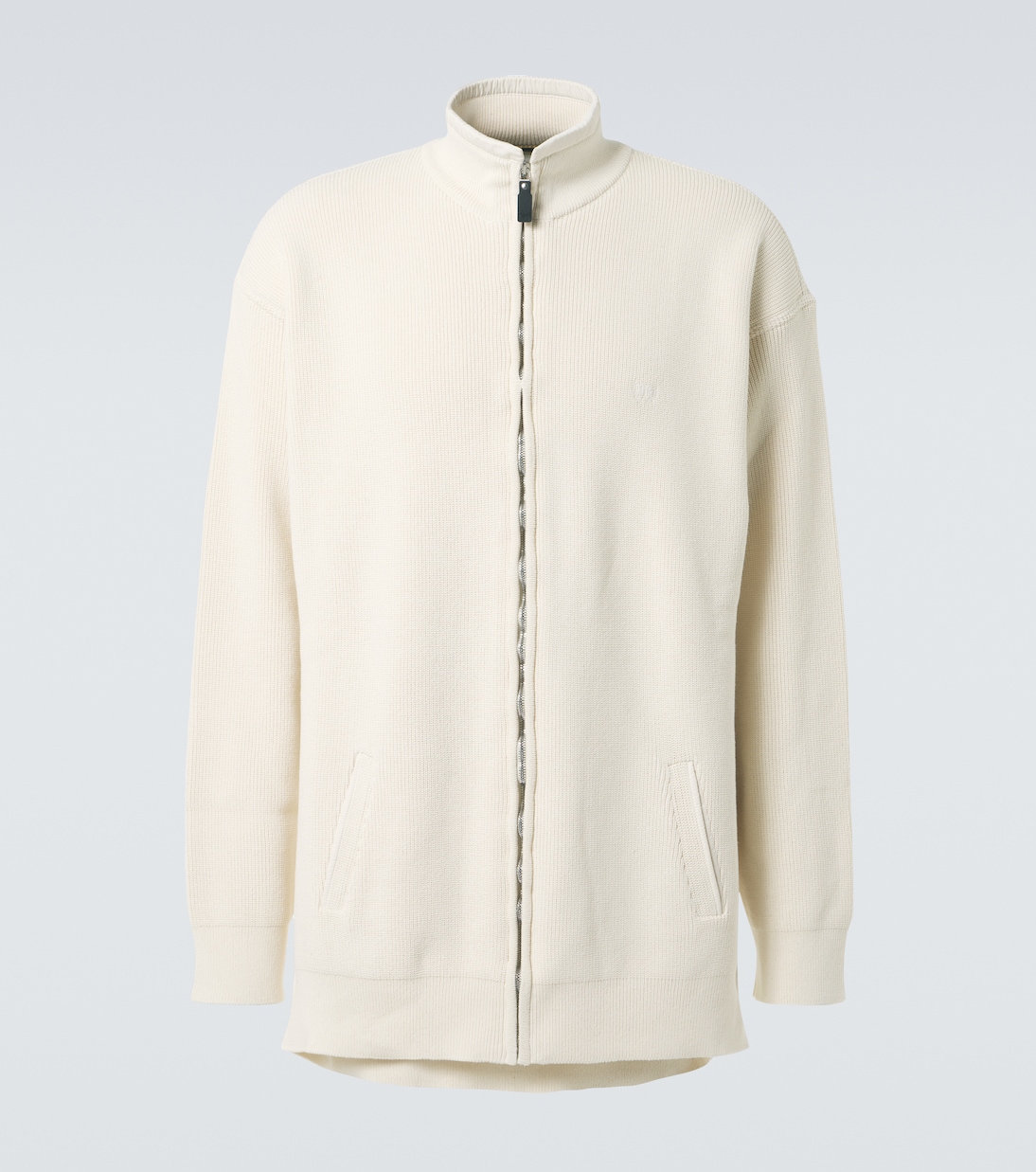 

Кардиган с молнией из хлопковой смеси Logo Balenciaga, бежевый
