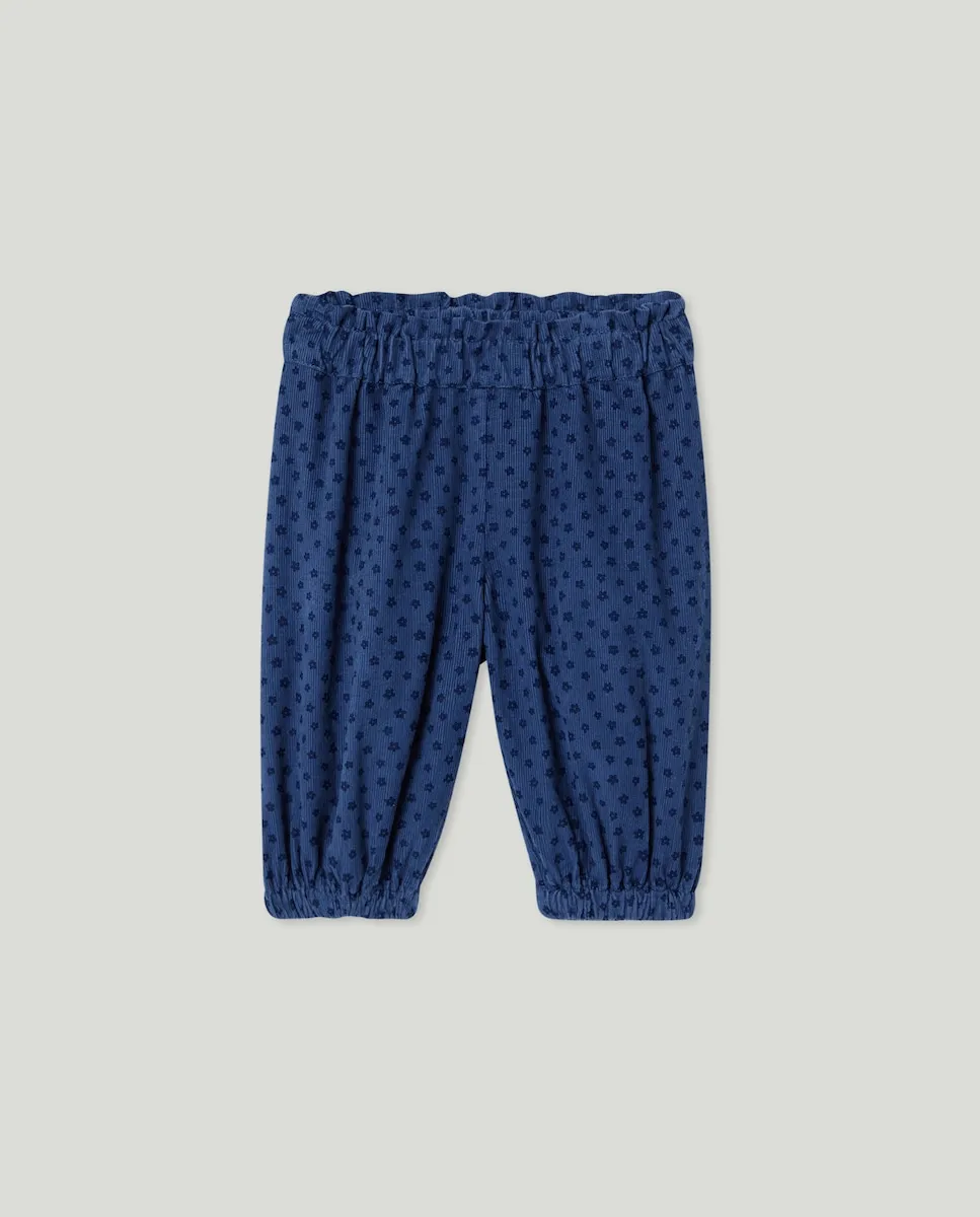 

Вельветовые детские брюки paper bag для девочки Baby El Corte Inglés, синий