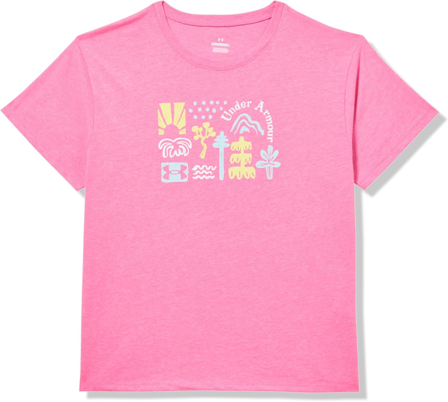 

Under Armour Girls Crewneck, легкая и дышащая футболка для спорта, Aero Pink, Розовый, Under Armour Girls Crewneck, легкая и дышащая футболка для спорта, Aero Pink