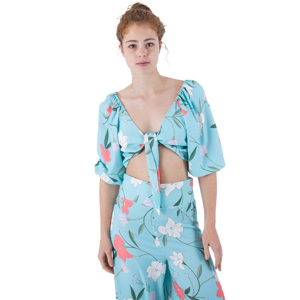 

Топ Hurley Poppy Front Tie Crop, разноцветный