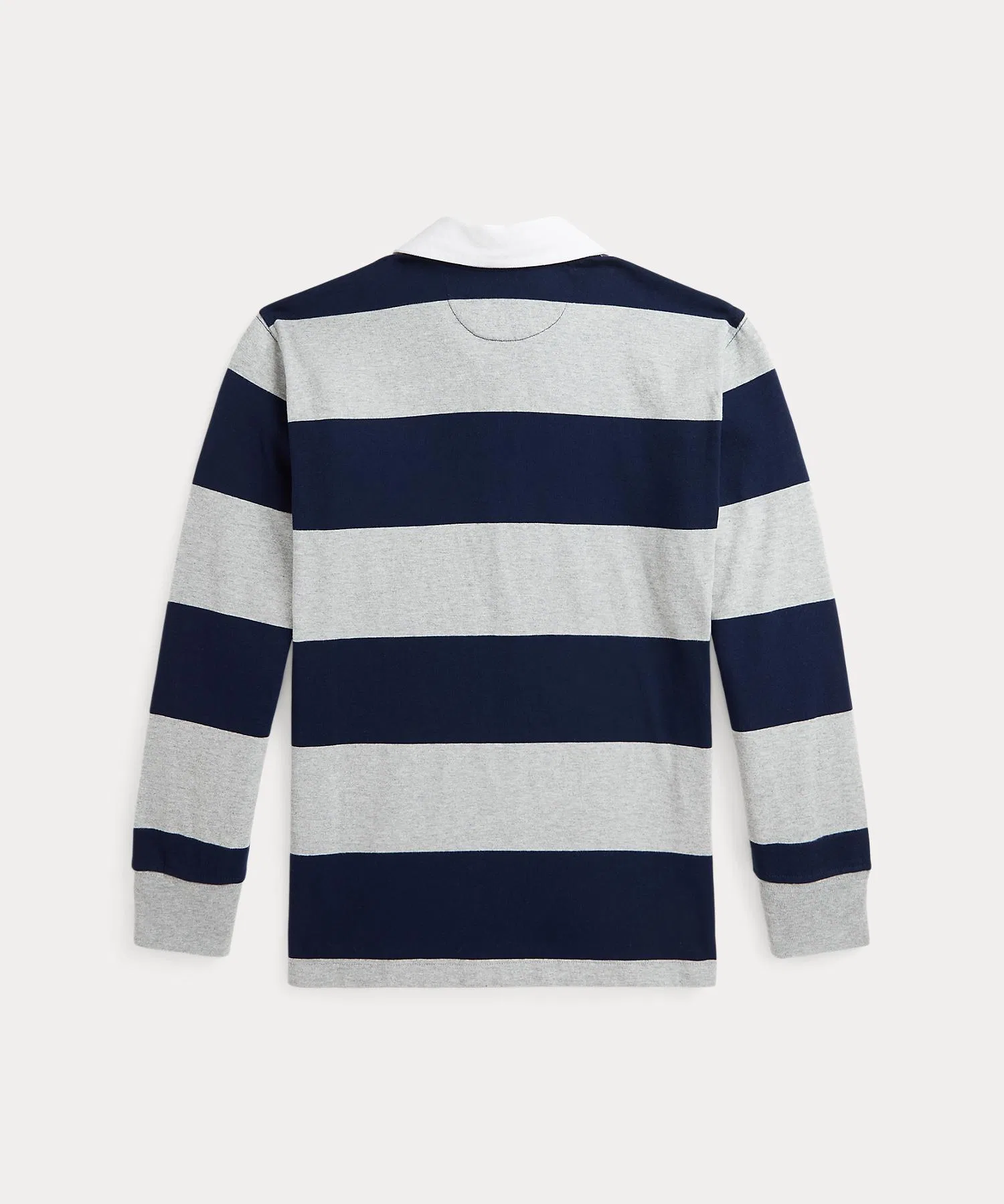 Детская футболка-поло в полоску POLO RALPH LAUREN CHILDRENSWEAR серая — фото 2