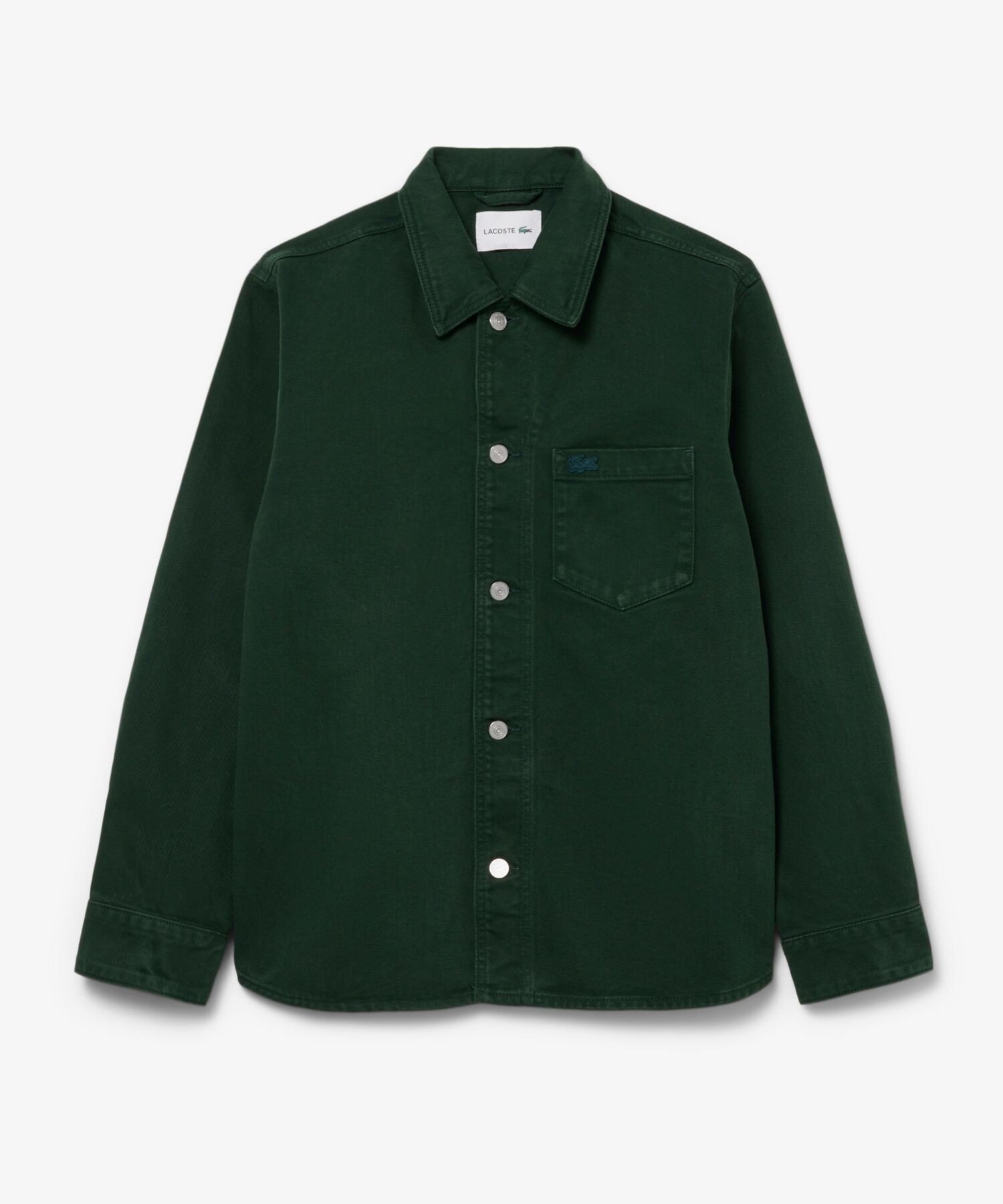 Цветная джинсовая рубашка LACOSTE, Green — фото 4