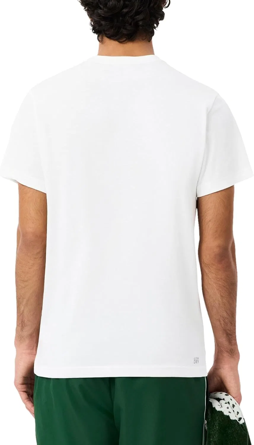 Футболка Lacoste Ultra Dry, цвет White/Green — фото 4