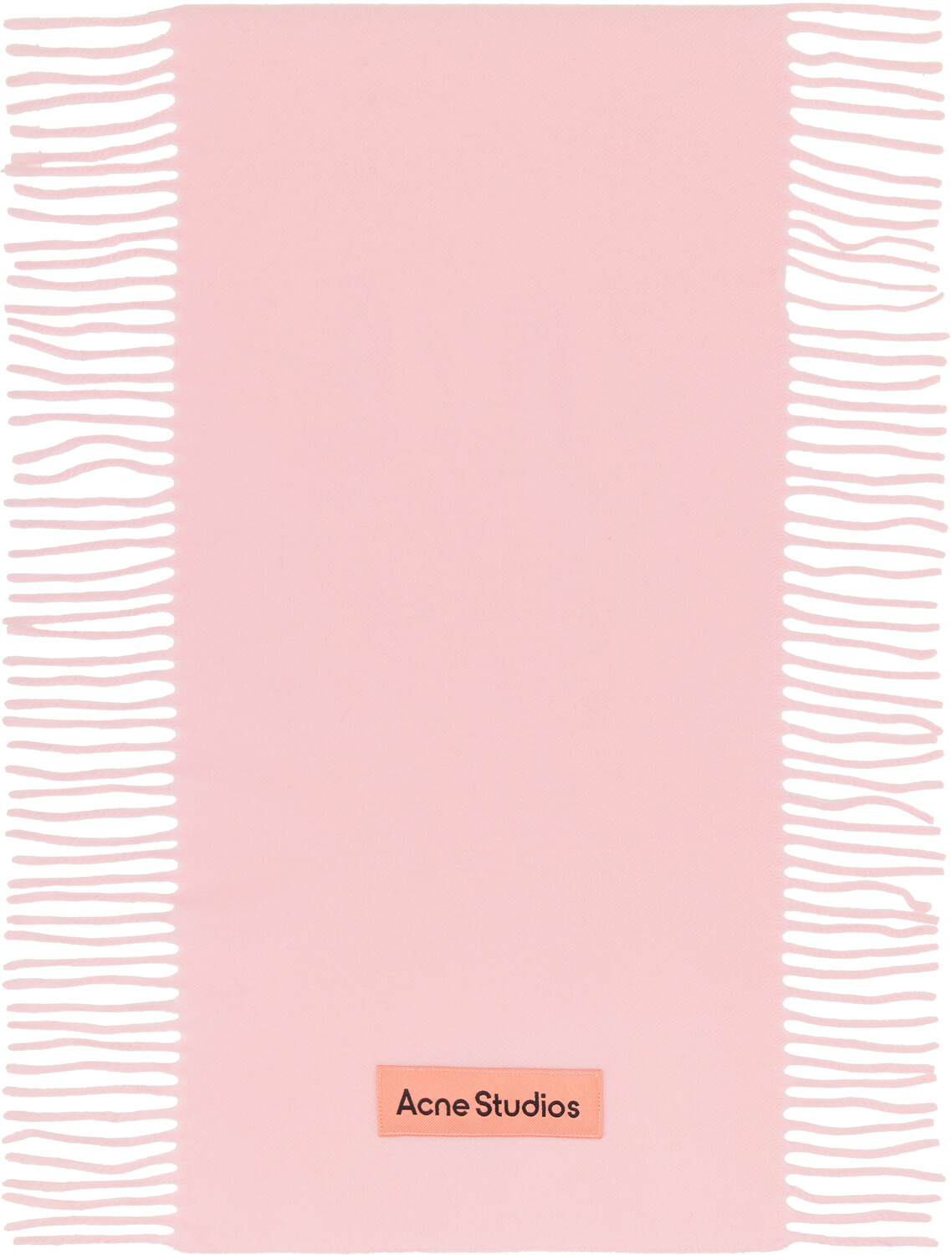 

Шерстяной шарф с бахромой Acne Studios, розовый