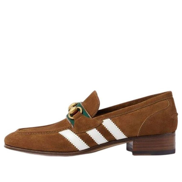 Кроссовки x adidas loafer 'light brown suede' Gucci, коричневый