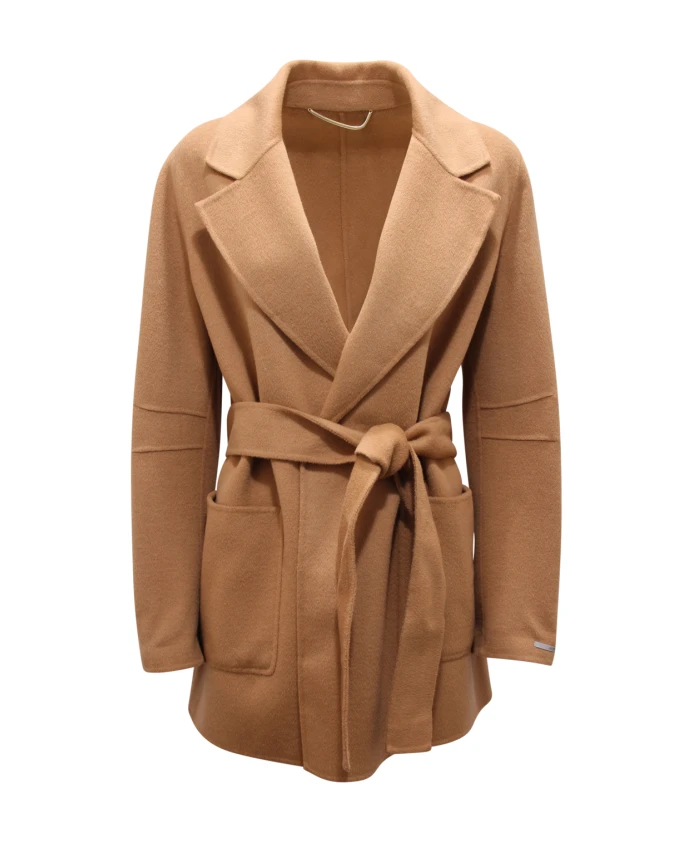 

Короткое шерстяное пальто в стиле «блинни» Marella, бежевый