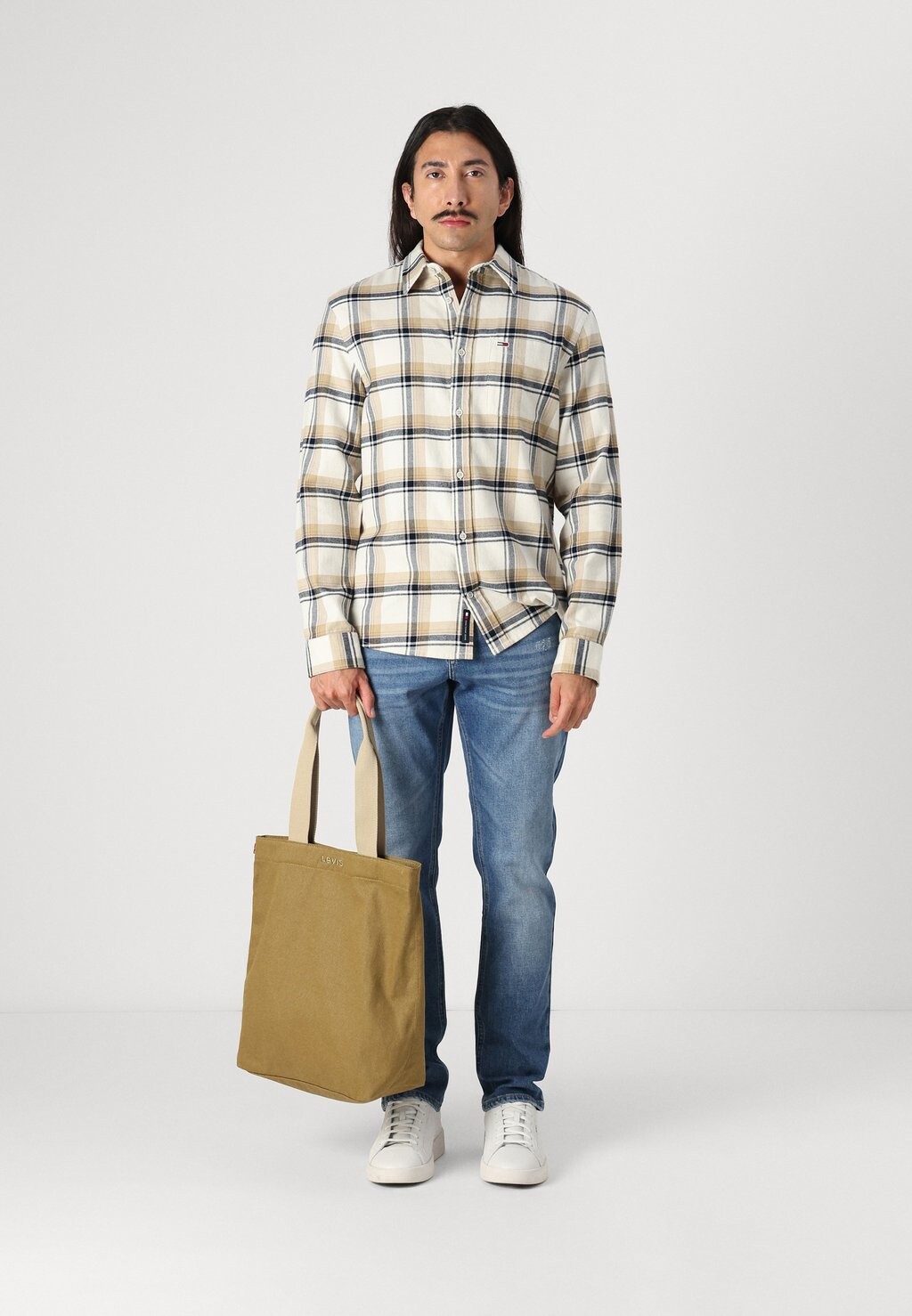 

Рубашка Tommy Jeans, бежевый