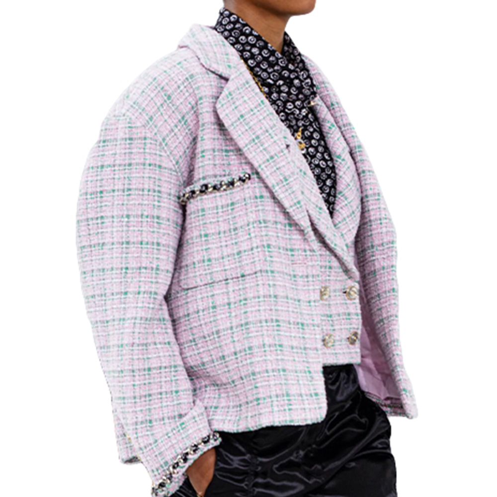 

CHANEL Женская куртка розово-зеленая, Pink Green