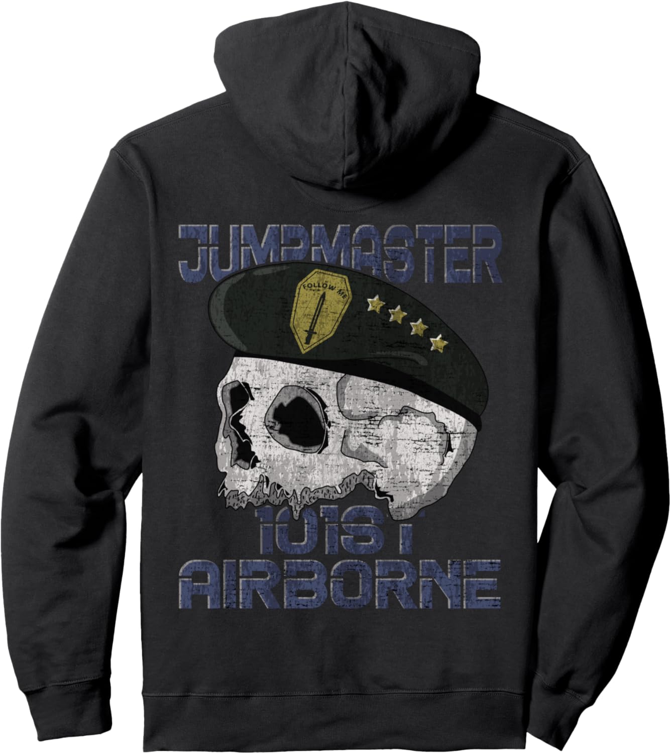 

Худи с изображением инструктора по прыжкам с парашютом 101-й воздушно-десантной дивизии армии США, черная Usa Parachuter Us Military Fort Campbell