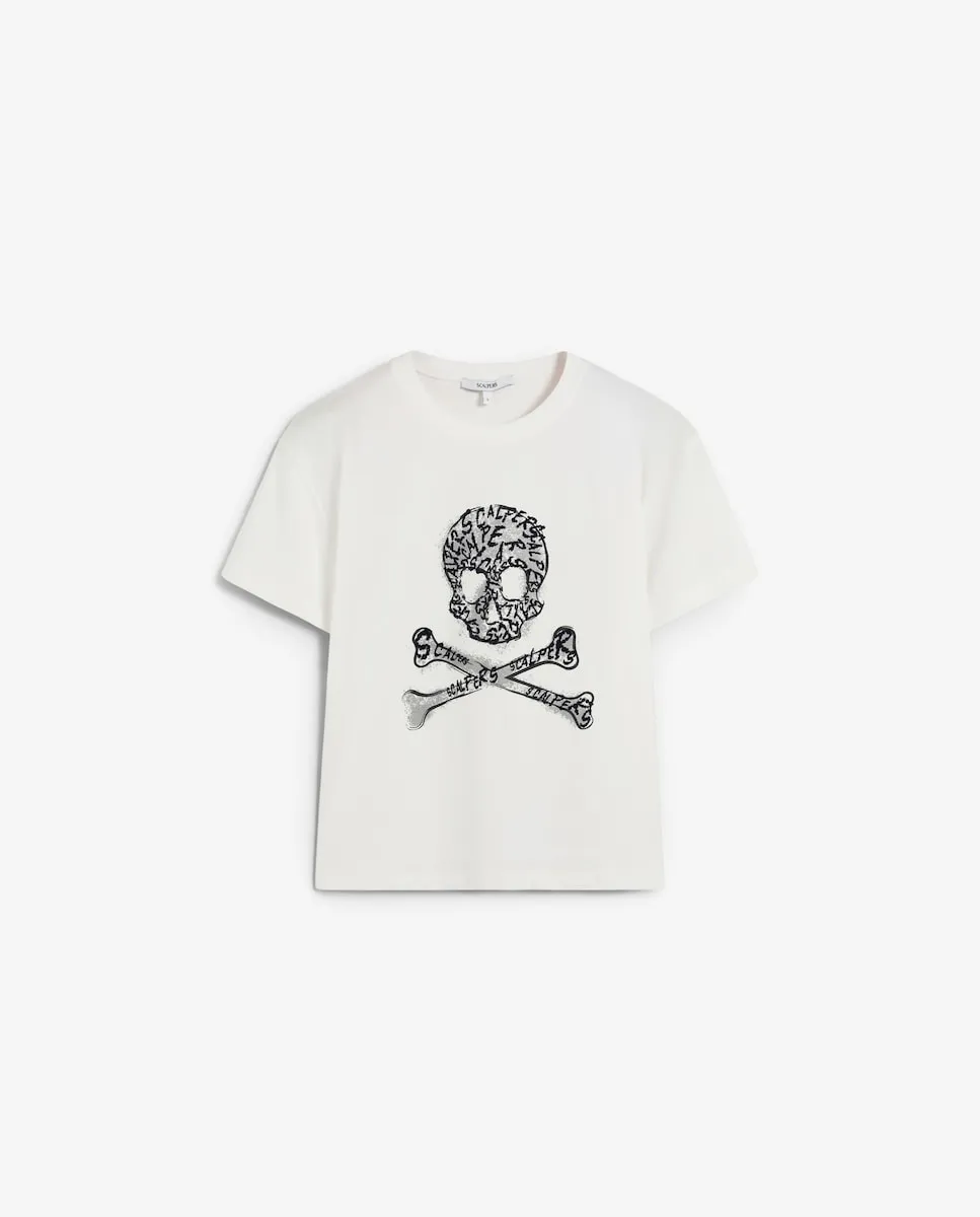 

Женская футболка с коротким рукавом из хлопка Scalpers, бежевый