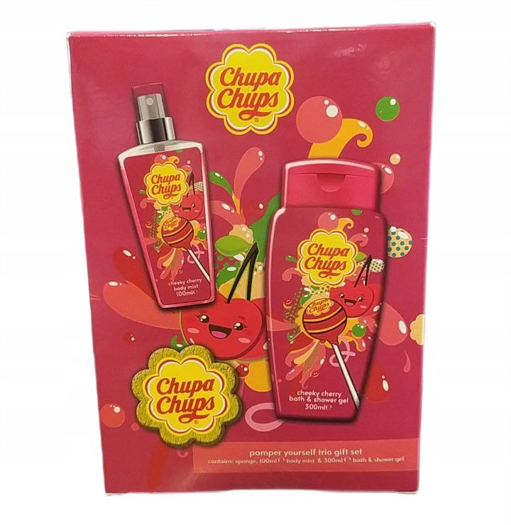 

Подарочный набор для девочек Chupa Chups Cheeky Cherry Mist Gel Sponge