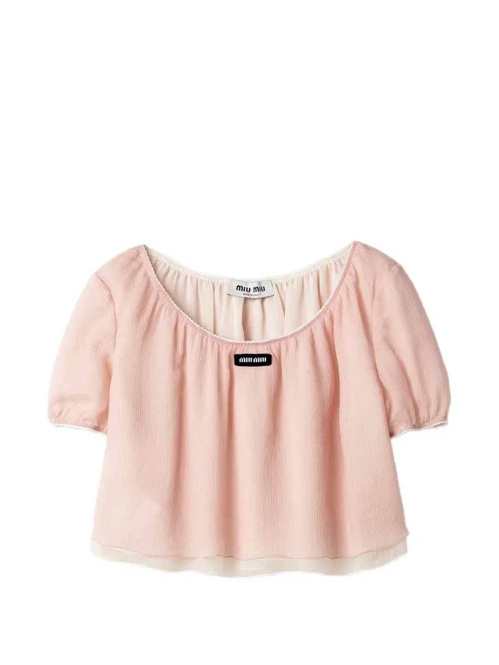 Шифоновый топ Miu Miu, розовый