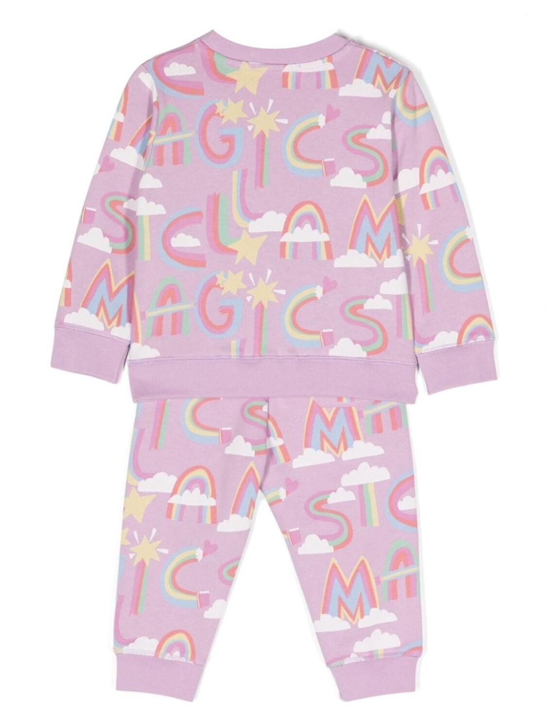 Stella McCartney Kids спортивный костюм с графичным принтом, фиолетовый — фото 2