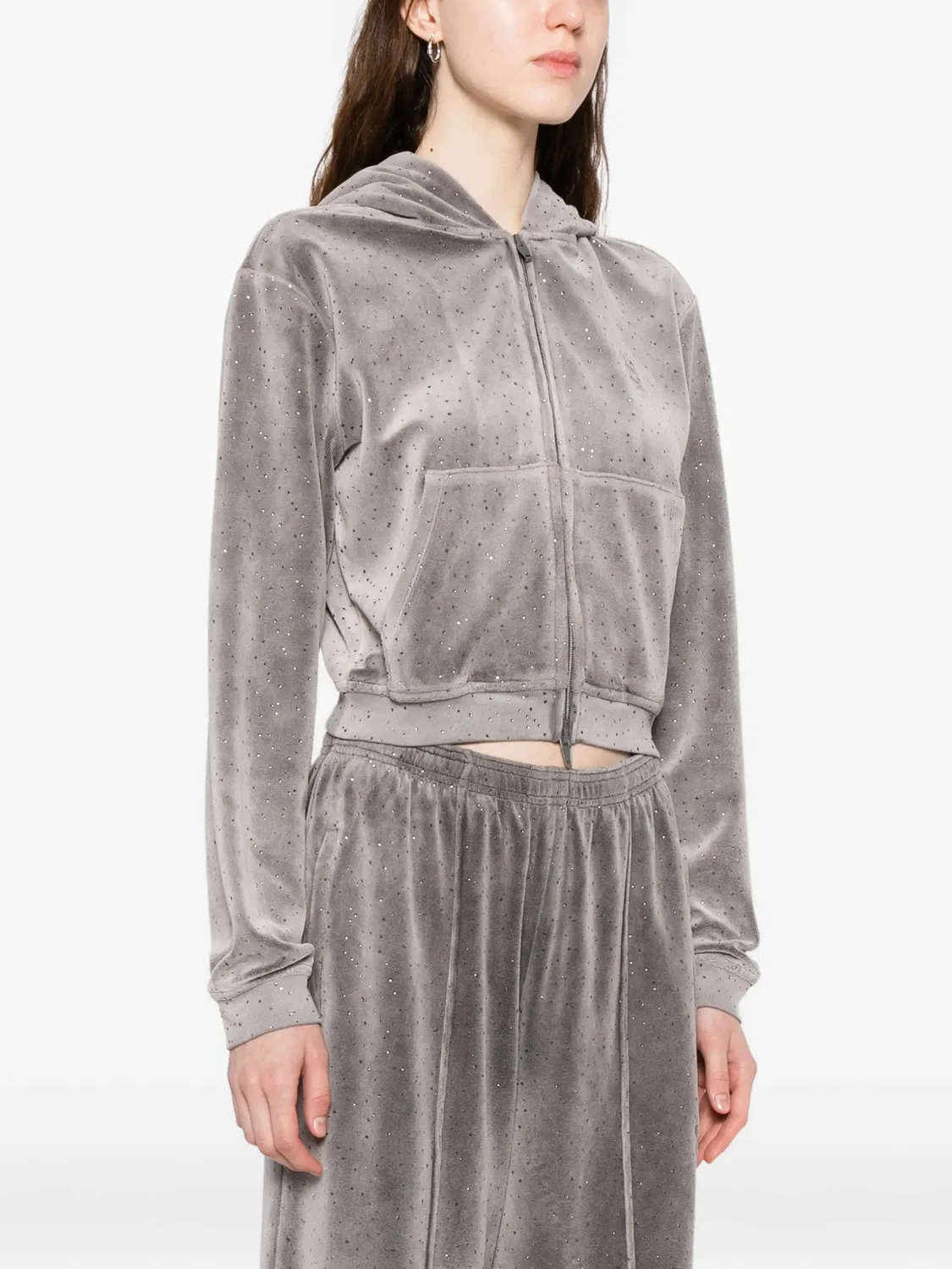 Худи с кристаллами Alexander Wang — фото 3